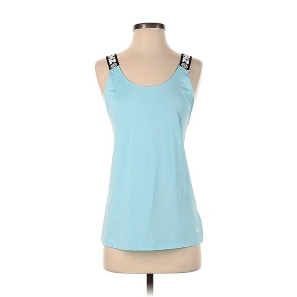 Nike blue tank top with wide strap black straps GUC size medium